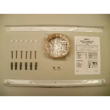 Sušák na prádlo Držáky prádelní šňůry 56 cm komplet A bílá (Pět natažených šňůr. Stěna bez zateplení.)