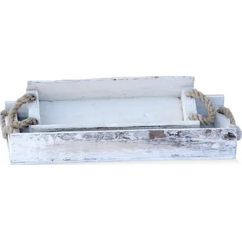 Truhlík dřevěný wanished 2 ks