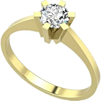 Prsten SOLUNA Moderní zlatý prsten s DIAMANTEM FELISIA žluté zlato VELIKOST: 48 - 15,3 mm