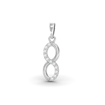 Přívěsek SOLUNA INFINITY Zlatý přívěsek se zirkony nekonečno bílé zlato