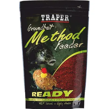 Návnadová surovina Traper Krmítková Směs Groundbait Method Feeder Ready 750g Hmotnost: 750 g, Příchuť: Halibut Černý