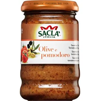 Omáčka Sacla Olivová omáčka s rajčaty a kapary lehce pikantní 190g