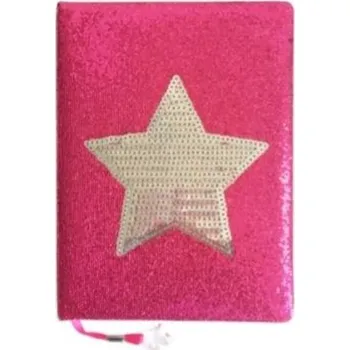 Set školních potřeb Notatnik różowy Gwiazdka