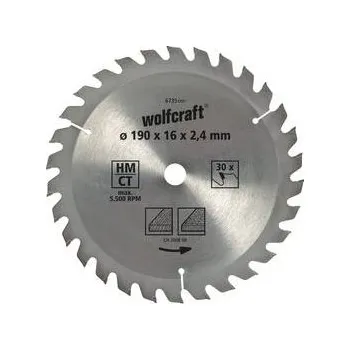 Pilový kotouč WOLFCRAFT 6733000 Kotouč pilový HM 20zub 160mm