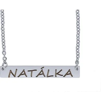 Řetízek Doria Řetízek z oceli se jménem NATÁLKA stříbrná G215