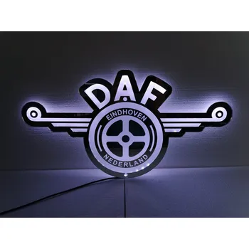 Znak automobilu LED podsvícená RGB tabule do kabiny DAF 24V