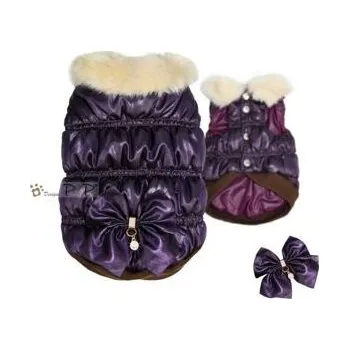 Obleček pro psa Vesta pro psy Pretty Pet Diamond Bow - fialová varianta XL