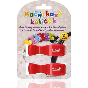 T-TOMI klip 2 ks, Red