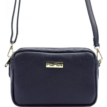 Kabelka Kožená kabelka MiaMore 01-027 DOLLARO - námořnická modrá
