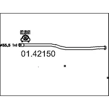 Výfuková trubka Výfuková trubka MTS 01.42150