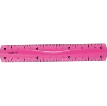 pravítka KEYROAD Flexi 15cm, ohebné, červené