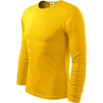 Pánské tričko MALFINI FIT-T LS 119 triko pánské s dlouhým rukávem Barva: žlutá, Velikost: M