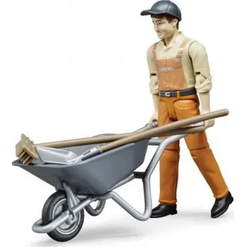 Bruder 62130 Figurka Zametač s kolečkem