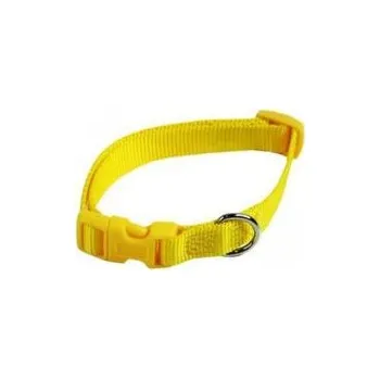 Obojek pro psa Papillon obojek střední jednobarevný 33 - 40 cm - žlutý