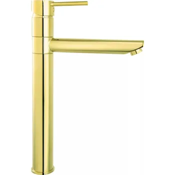 Vodovodní baterie Ferro Fiesta, vysoká umyvadlová baterie, zlatá lesklá, BFI2LG