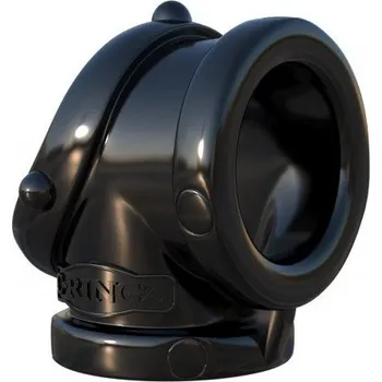 Pipedream Fantasy C-Ringz Rock Hard Cock Pipe, černý elastický erekční kroužek na penis a varlata