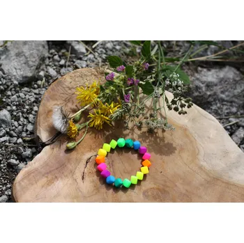 Náramek NEONIES KOSTKY - NEONOVÝ NÁRAMEK, 17 cm