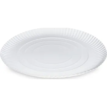 Party nádobí Papírový talíř bílý 28 cm [50 ks]