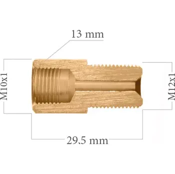 Fitinka Spojka (redukce) brzdových trubek M10x1 - M12x1, WP 129