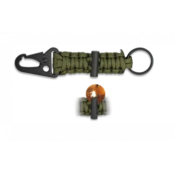 Karabina s paracordem Albainox Barbaric Green