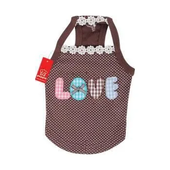 Obleček pro psa Puppia PUPPY LOVE TRIKO - hnědá varianta S