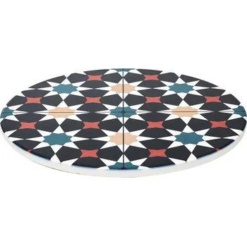 Servírovací podložka pod nádobí, keramická černá, orient vzor