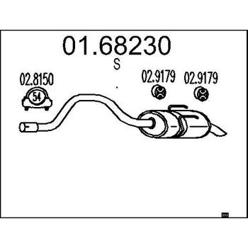 Auto-moto Zadní tlumič výfuku MTS 01.68230