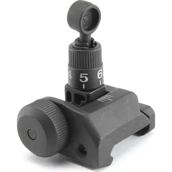 Airsoft E&C Zadní kovové sklopné hledí KAC na RIS lišty