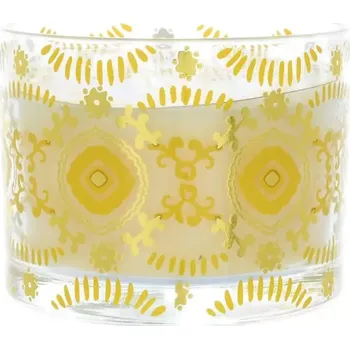 Svíčka Candlelight - Vonná svíčka ve skleněné dóze Ochre & Gold, vůně ambry a lilie - 10*10*7,5 cm