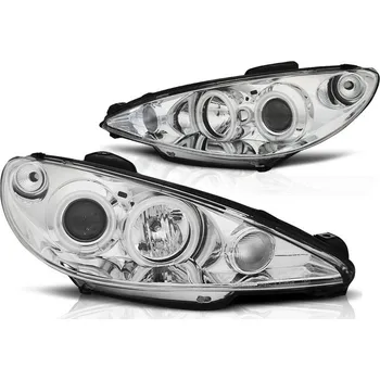 Autodíl Tuning Tec Přední světla PEUGEOT 206 02- ANGEL EYES CHROMOVÉ CCFL