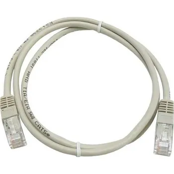 Síťový kabel Datacom CAT5E UTP šedý 1m