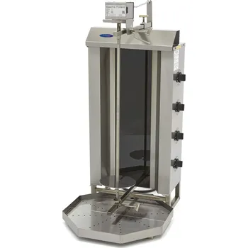 Kuchyňský gril Maxima Elektrický gril na kebab - 4 hořáky - 50 kg masa, motor nahoře