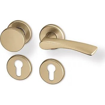 Dveřní kování AC-T SERVIS Dveřní klika PIA bronz - kulatá rozeta Provedení kliky: Koule/klika - levá, Mechanizmus rozety: Plastová konstrukce