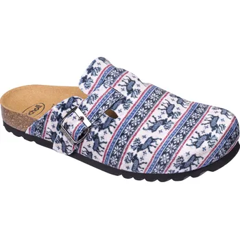 Pánské polobotky Scholl pánský domácí pantofel AMIATA MAN bílý Velikost: 41