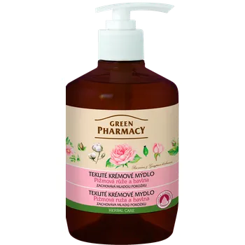 Mýdlo GREEN PHARMACY tekuté krémové mýdlo pižmová růže a bavlna 460 ml