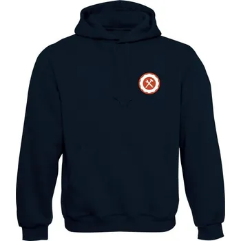 Pánská mikina Mikina s kapucí 142. prapor oprav (Klatovy) - námořní modrá