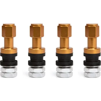 Samolepicí dekorace na vozidlo Ventil kovový JRAV2-GD, Ø 11,5mm, hliníkový, zlatý, délka 42mm, sada 4ks