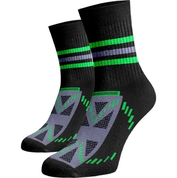 Pánské ponožky Sportovní funkční ponožky černé Zelená 35-38