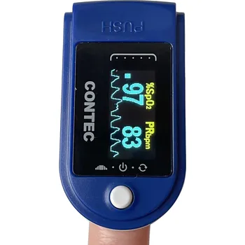 Pulzní oxymetr Contec Medical Devices Nový Contec CMS50D 2021 - certifikovaný prstový pulzní oxymetr s českým návodem. Pouzdro zdarma