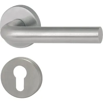 Dveřní kování HOLAR Dveřní klika Lisabon rozetová kulatá nerez Provedení kliky: vč. rozety BB - obyčejný klíč