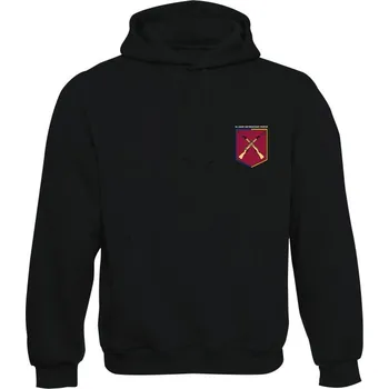 Pánská mikina Mikina s kapucí 44. lehký motorizovaný prapor SIMPLE - černá