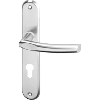 Dveřní kování AC-T SERVIS Dveřní klika ILSA nerez - oválné štítové kování 90 mm Provedení štítu: PZ - fabkový klíč