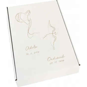 Dárková krabička Dárková krabička s gravírováním KRESLENÉ SOUHVĚZDÍ Velikost krabičky: A4 (1 osoba), Možnost textu: Znamení, jméno