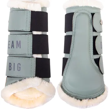 Koňské kamaše QHP Kamaše drezurní Equestrian Dream QHP, s beránkem, pár, dusty olive XL