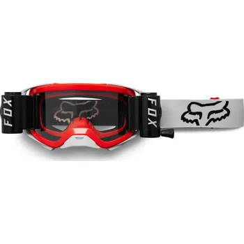 Motocyklové brýle FOX Airspace Stray Roll Off Goggle - OS, Grey/Red MX23