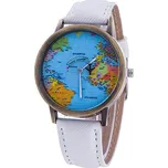 ALTRO Ručičkové hodinky s mapou světa bílé WH-6003 Skladem v ČR