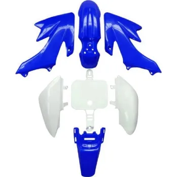 malá motorka Kompletní plasty na pitbike modro-bílé