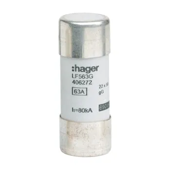 HAGER Pojistka LF563G PV22 gG 690V, válcová (balení 10ks) LF563G