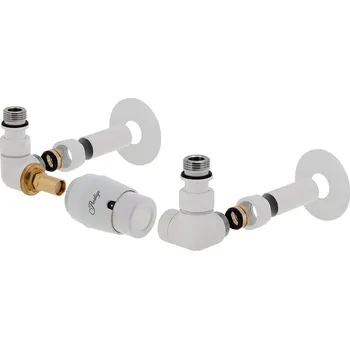 rozdělovač topení Vario Term Kompletní sada ventil Vision RTL, klasické připojení Barva: Bílá (RAL 9003), Provedení: Pravé, Svěrné spojky: 2x CU 15x1 mm