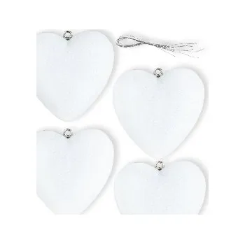 Party dekorace Srdíčka závěsná glitter - 75 mm - 4 ks